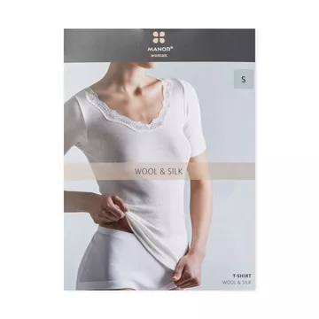 Top a coste maniche corte