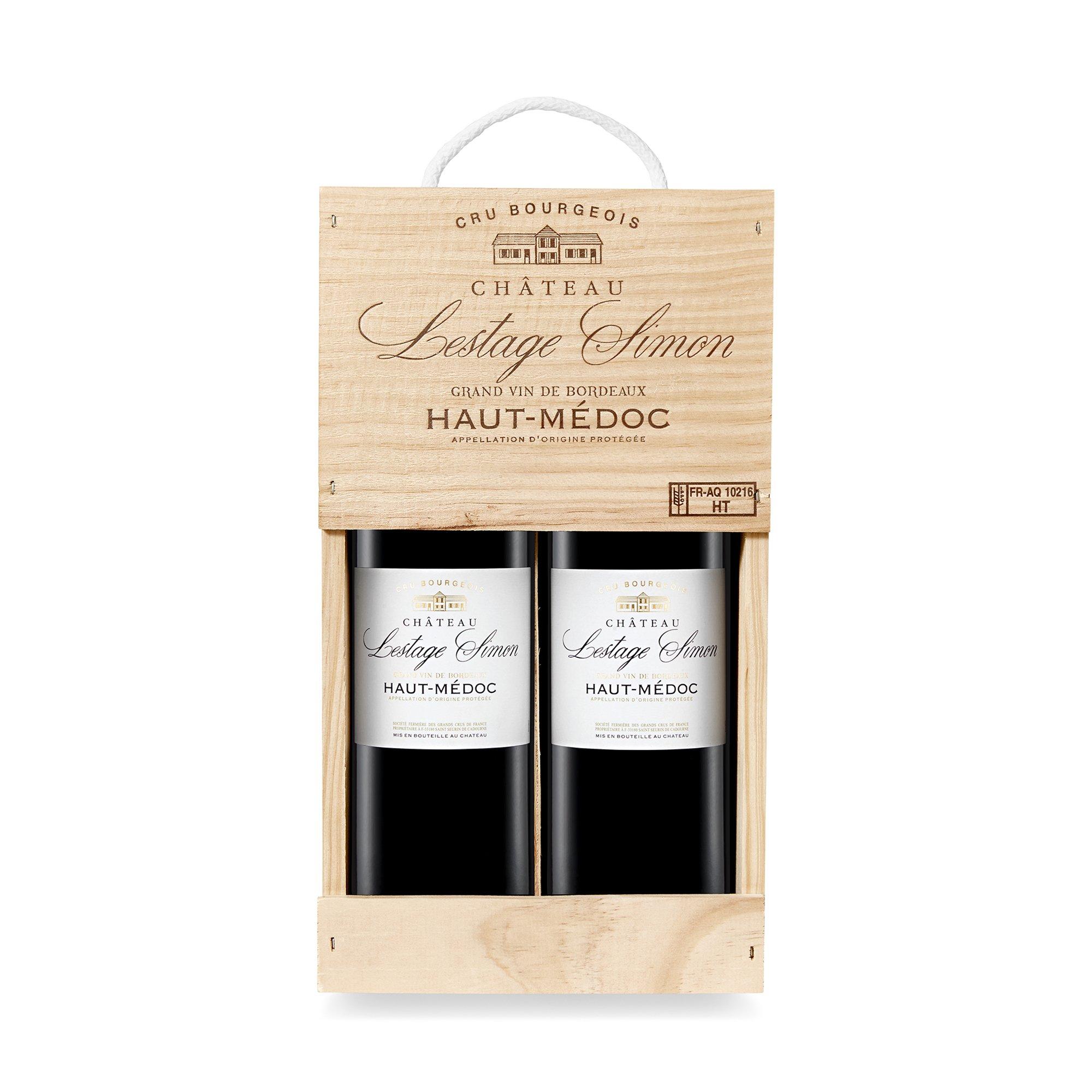 Image of Château Lestage Simon 2014, Grand Vin de Bordeaux Holzkiste, Haut-Médoc AOC - 150 cl