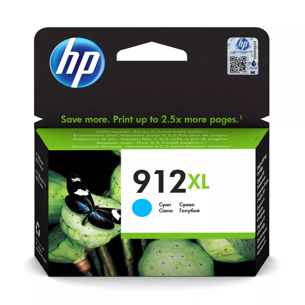 Hewlett-Packard – 912XL schwarz OfficeJet 8010/8, Tintenpatrone, Cyan-Blau