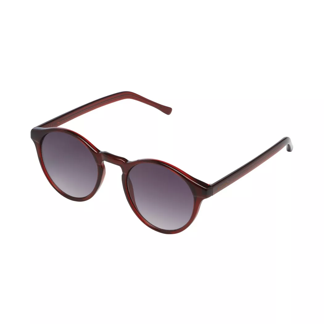 Komono - Runde Sonnenbrille mit Etui, für Damen, Burgundy, One Size