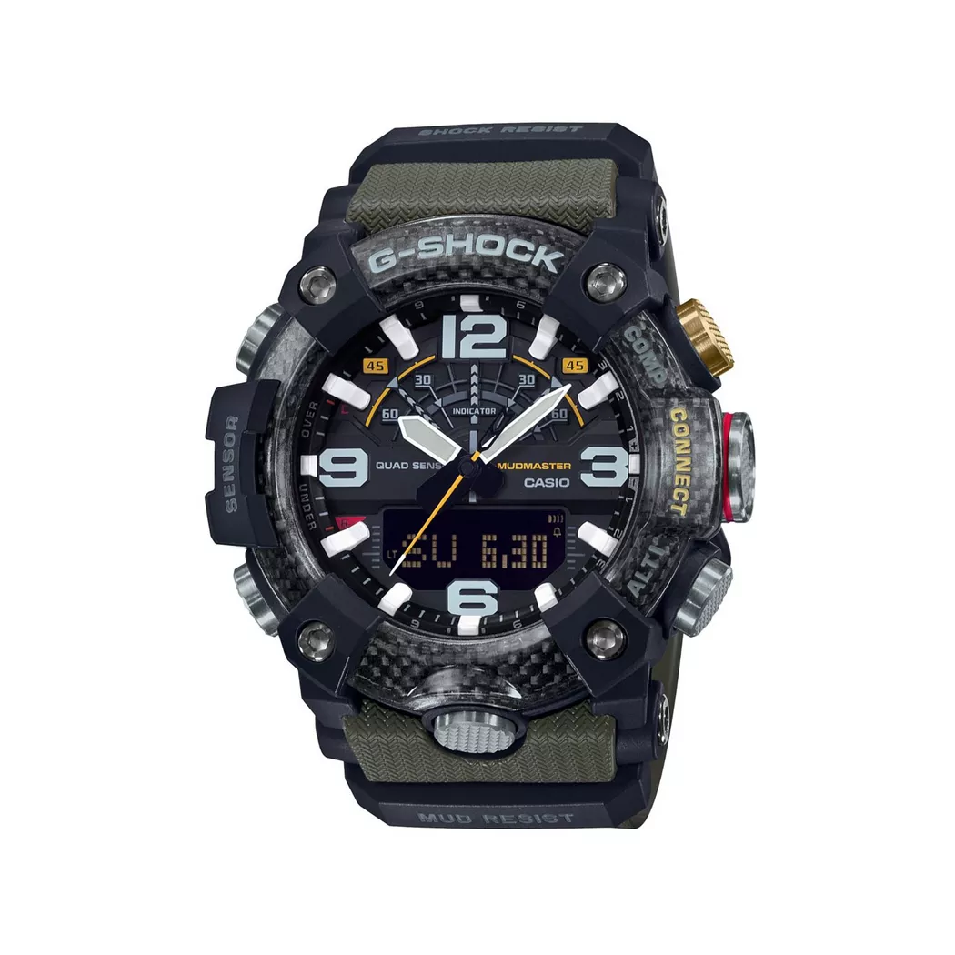 CASIO - Chronograph Uhr, G-shock Mudmaster, 55mm, Grün