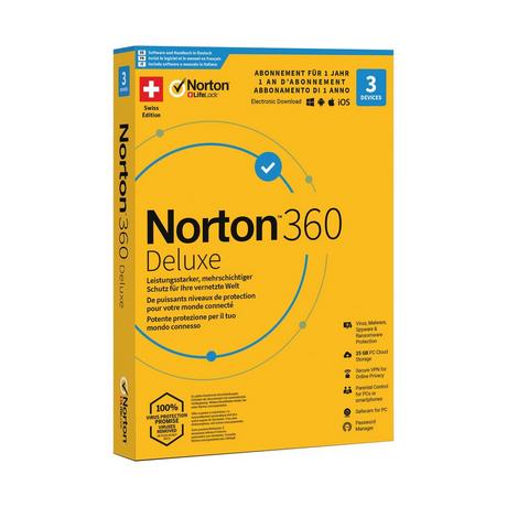 Symantec NORTON 360 DELUXE 25GB 3 DEVIC Antivirus 