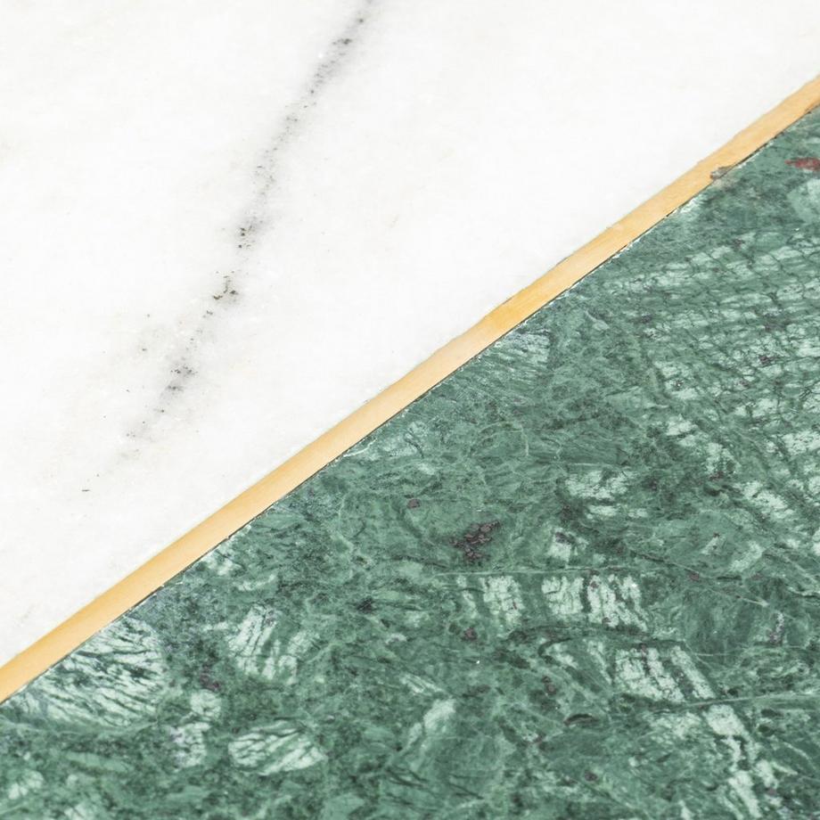 Manor Collections IRON/STONE/ BRASS INLAY TABLE Table d'appoint 