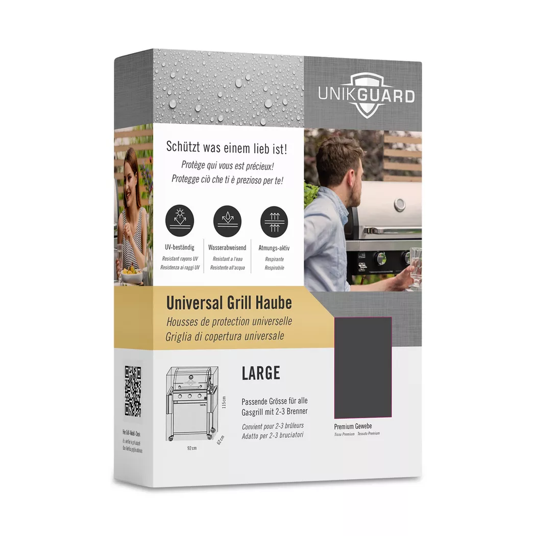 Unikguard - Abdeckhaube für den Grill, 92X62X115CM, Grau