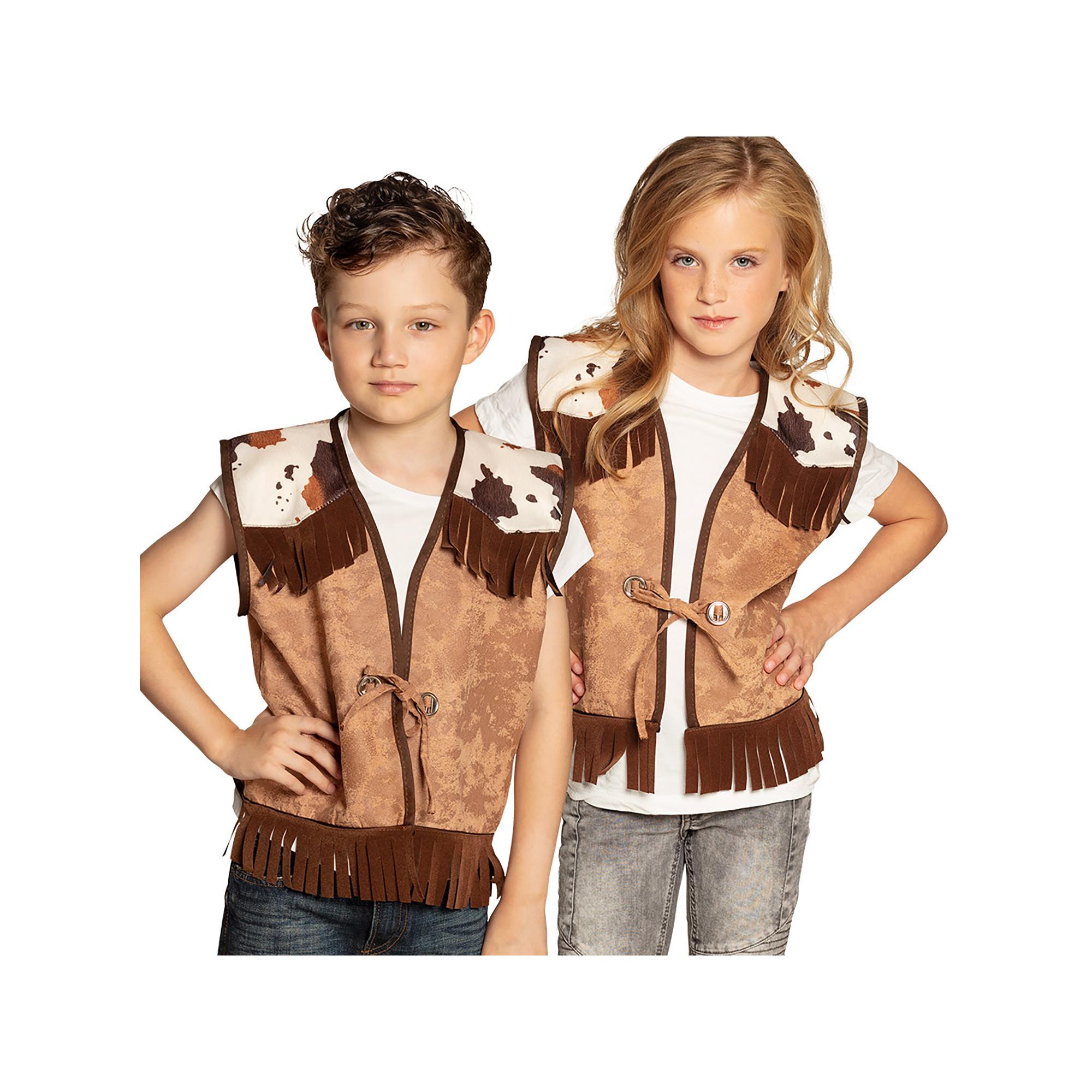 Image of Kinderkostüm Weste Western camel Braun