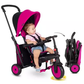smarTrike  STR3, 6 in 1 Kinderwagen zertifiziertes klappbares Dreirad  Pink