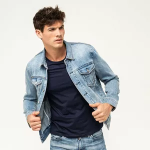 Langes Jeansgilet