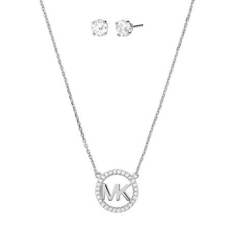 MICHAEL KORS STERLING SILVER Parure collana e orecchini 