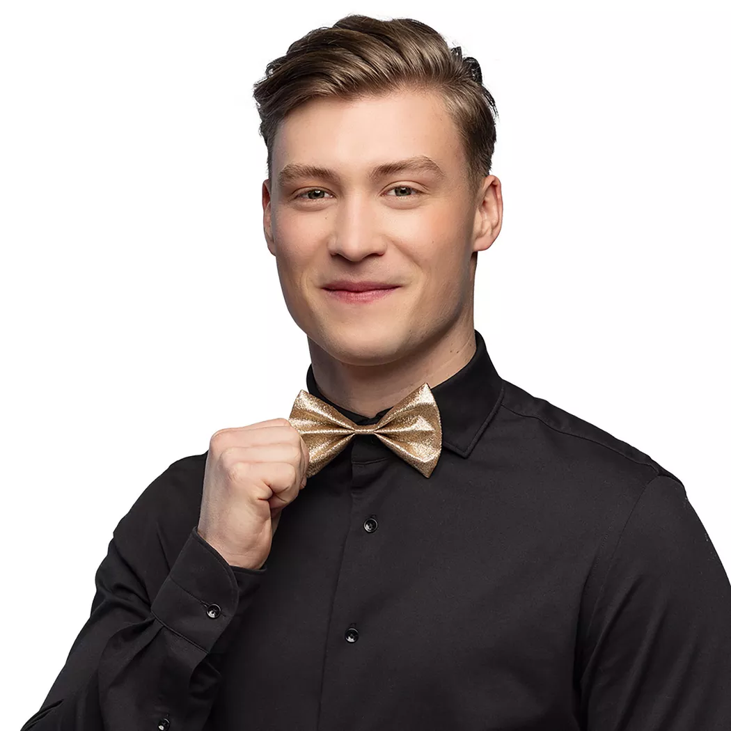 Boland - Fliege Glitter, One Size, Gold