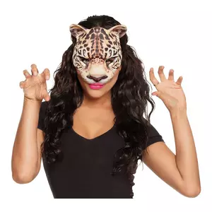 Mezza maschera leopardo