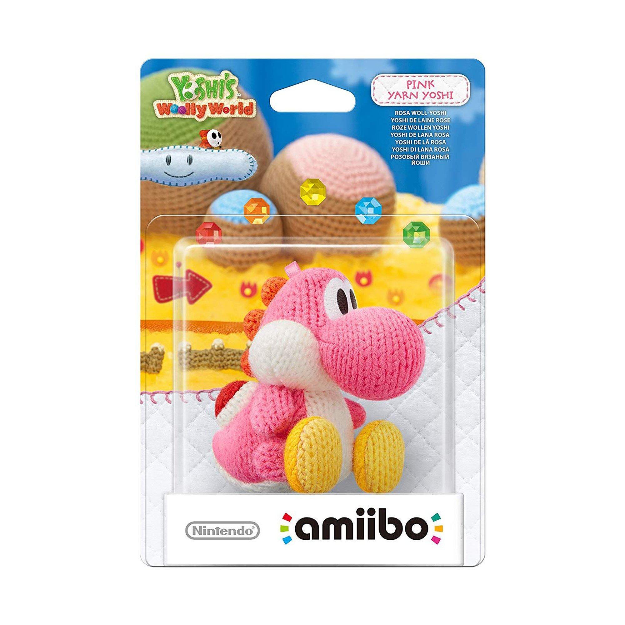 Image of Figuren amiibo Yoshi's Woolly World Character - Yarn Yoshi pink