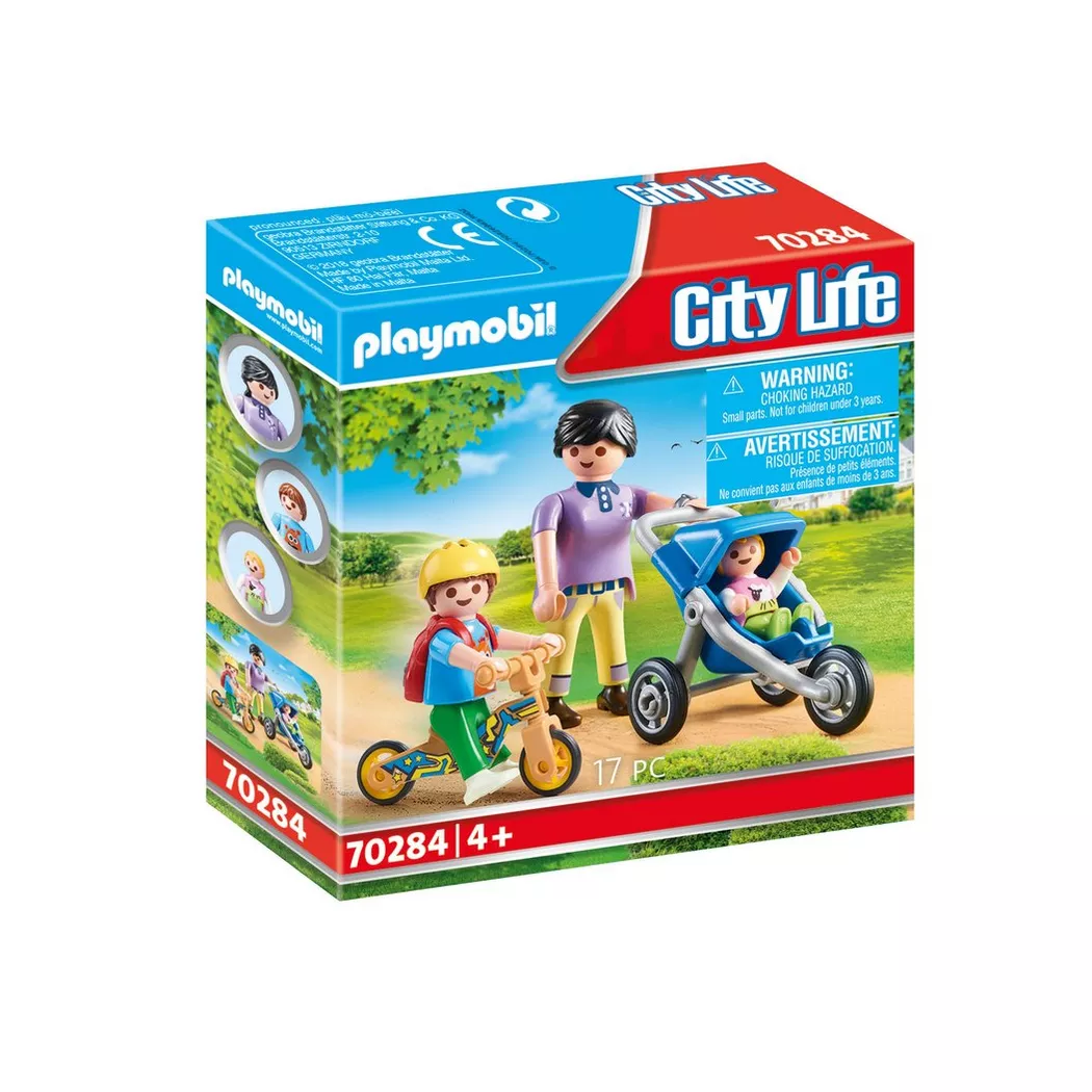 Playmobil - 70284 Mama mit Kindern, Multicolor