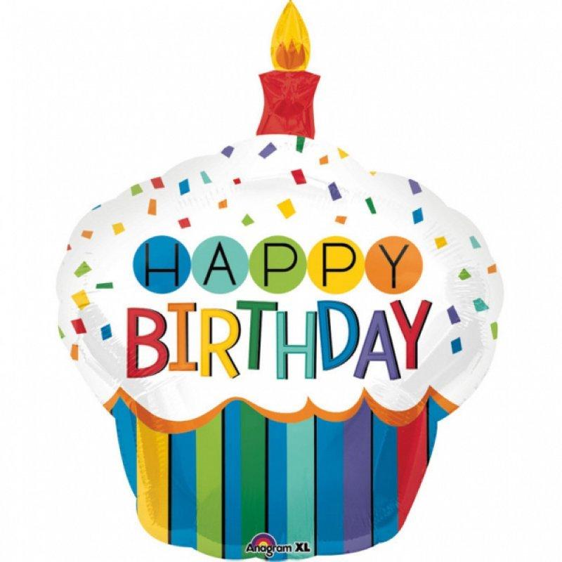 amscan  Folienballon Kuchen Happy Birthday 