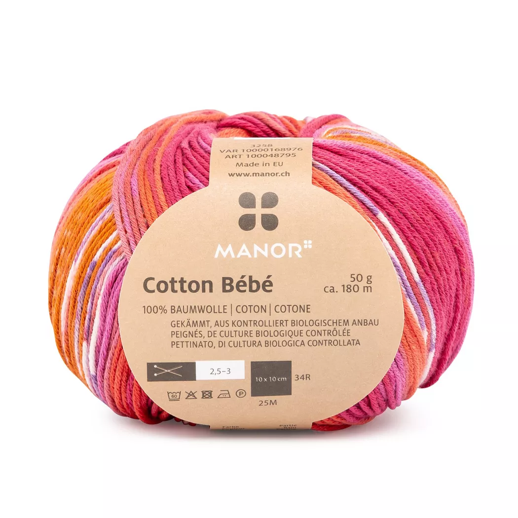 Manor - Strickgarn, 50GCA180M, Multicolor