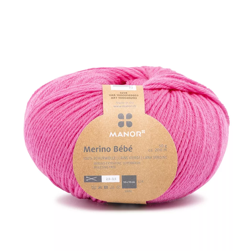Manor - Strickgarn, 50GCA203M, Pink