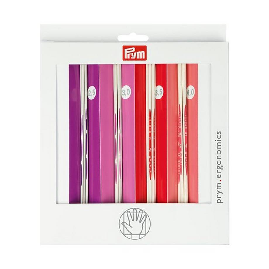 Prym Strumpfstricknadeln, 5 Stück ergonomics Set 