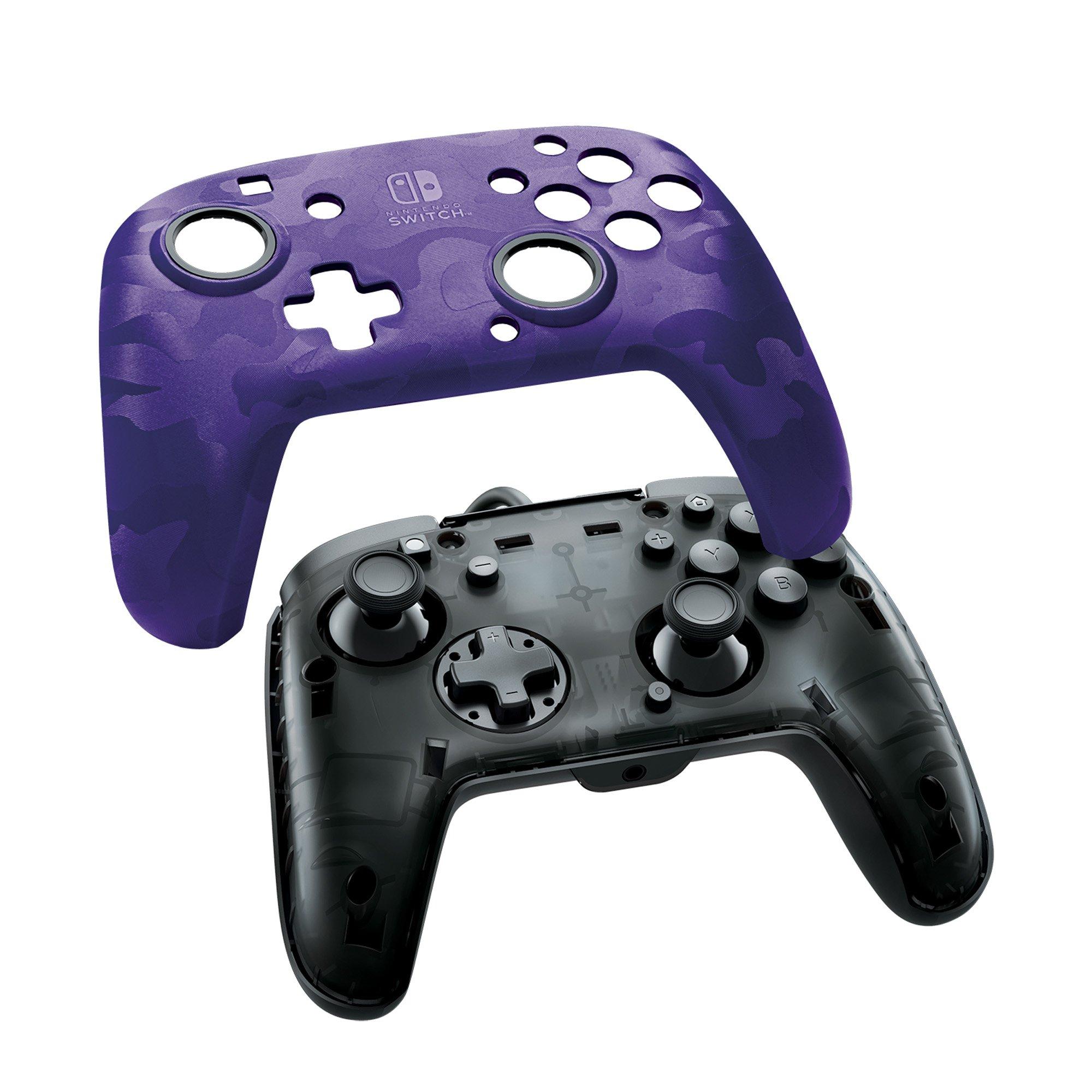 Image of pdp Faceoff Deluxe Wired Pro Audio jack Camo (Switch) Controller