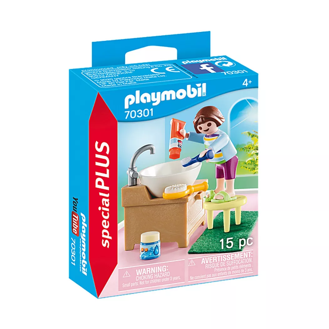 Playmobil - 70301 Mädchen beim Zähneputzen, Multicolor