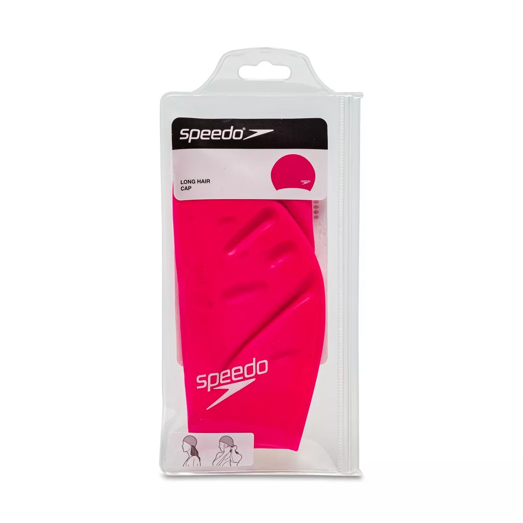 Speedo - Badekappe, Long Hair Cap, One Size, Pink