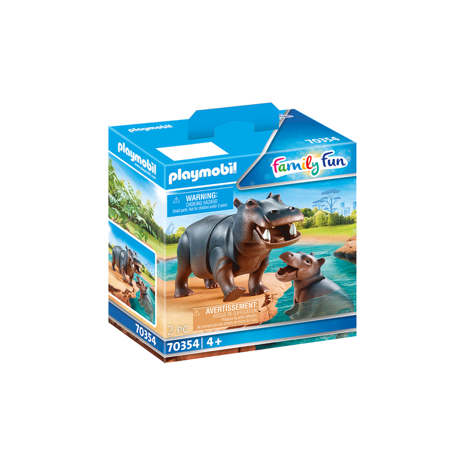 70354 Hippopotame et son petit