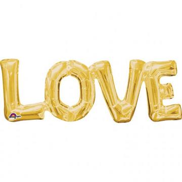 Folienballon Satz "Love" Gold 63x22cm