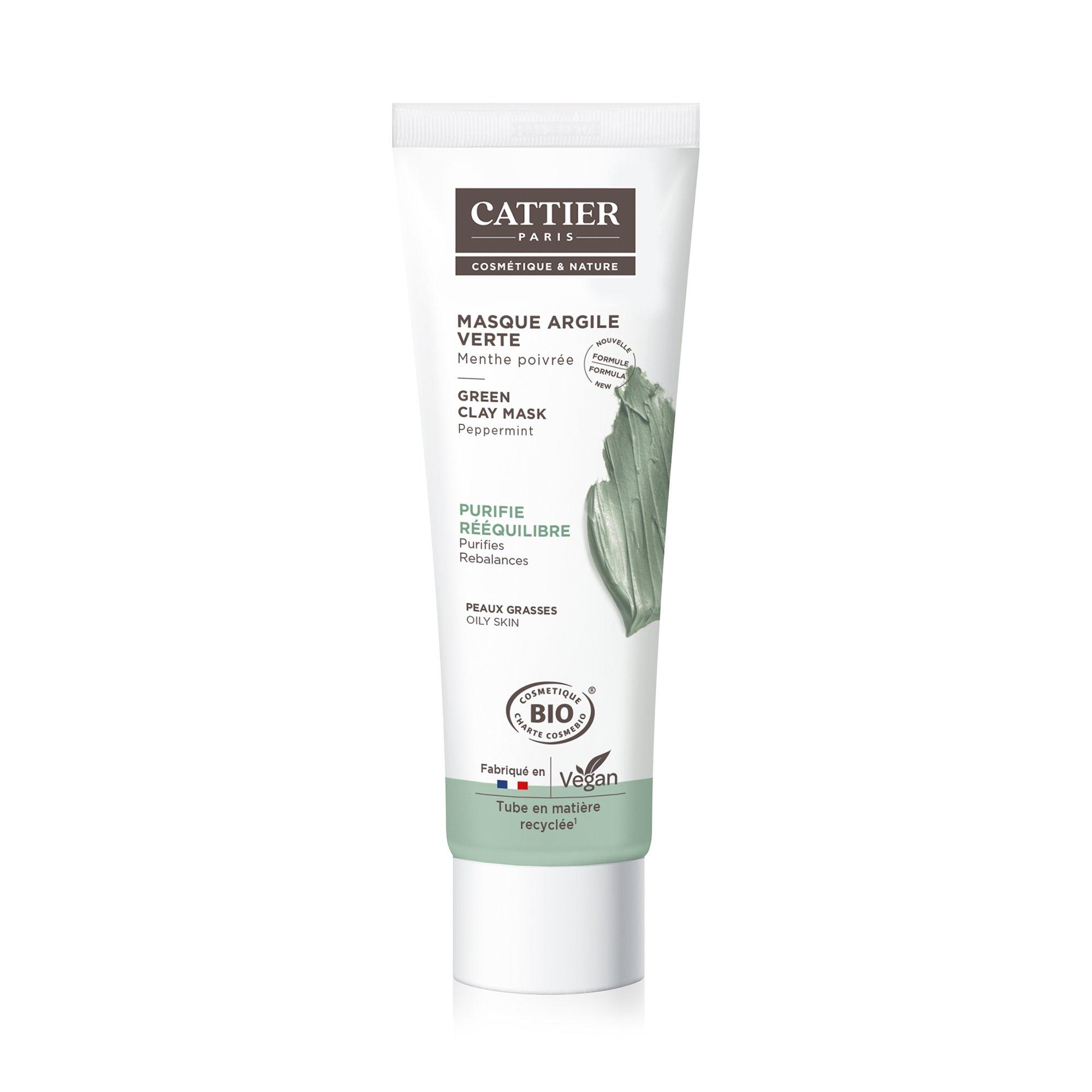 Image of CATTIER Argile Verte - Masque Grüne Tonerde Maske - fettige/misch Haut - 100 ml