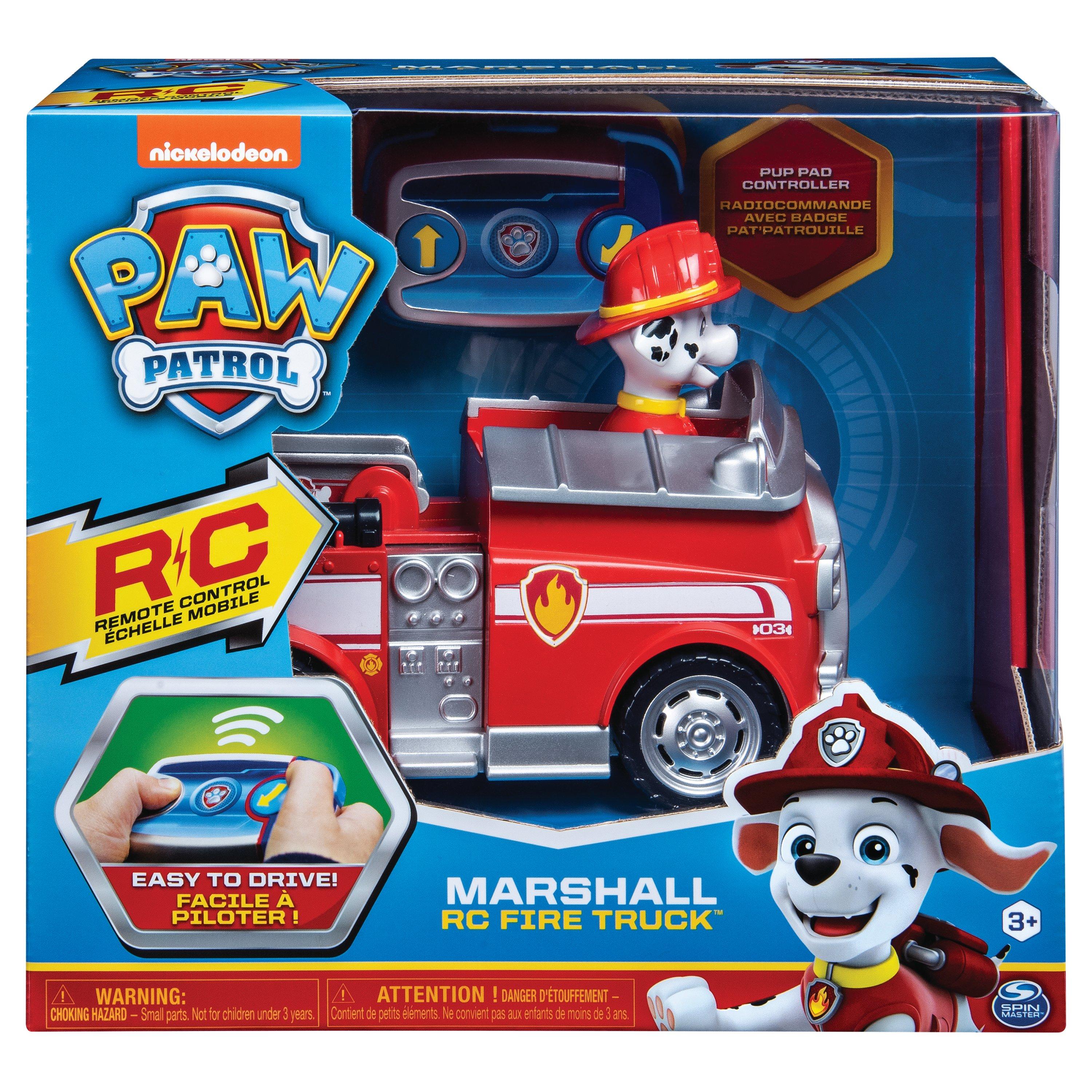 PAW Patrol , Camion dei Pompieri e auto della polizia di Chase in metallo,  veicoli die-cast in scala 1:55, giocattoli per