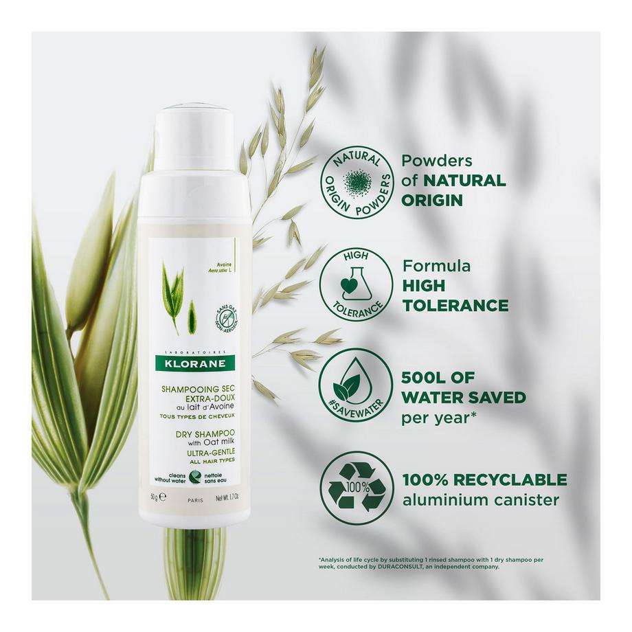 KLORANE Hafermilch Trockenshampoo Aerosolfrei 