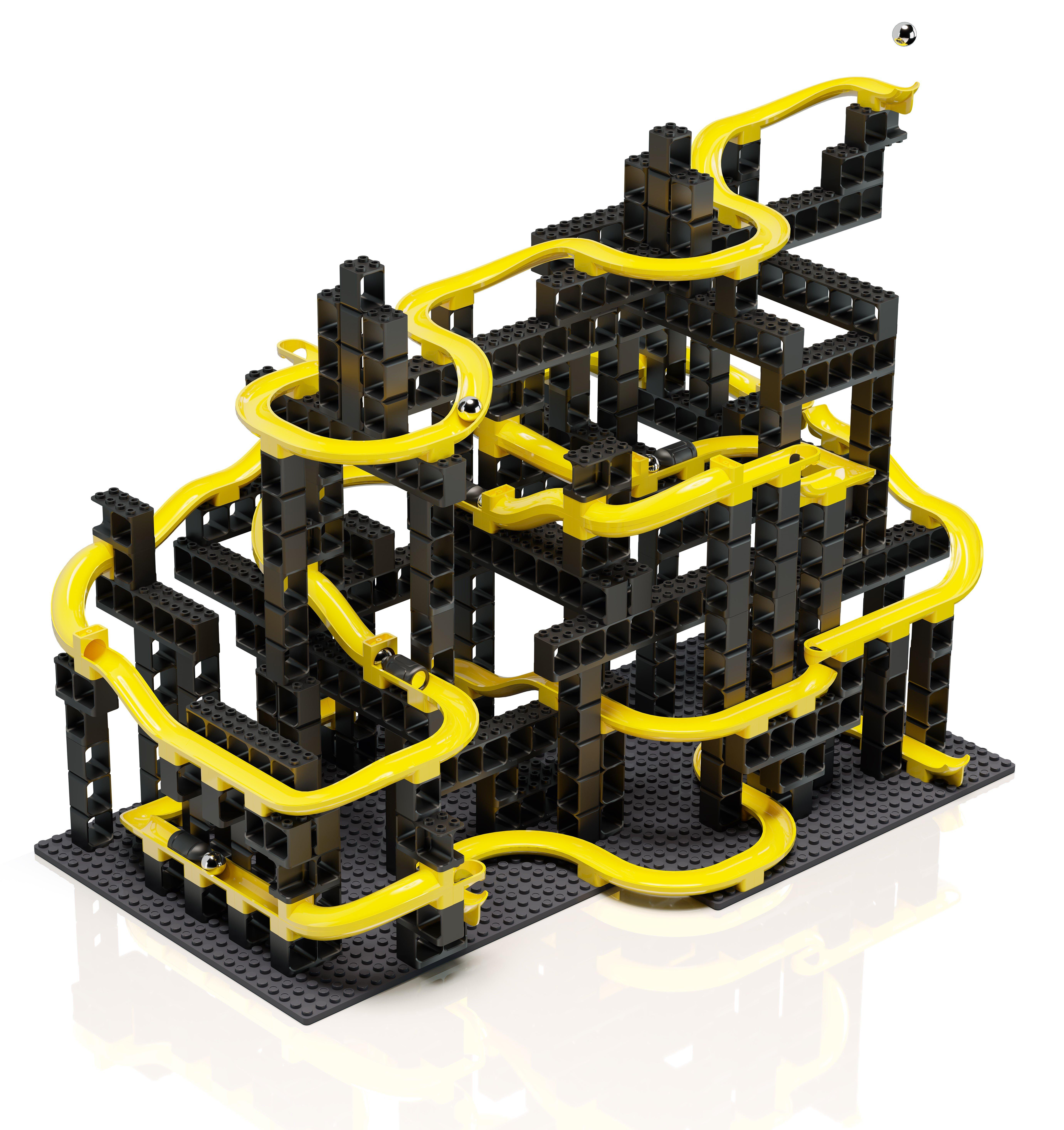 HUBELiNO  Circuit à Billes XL incl. Canon de Gauss (246 pièces) 