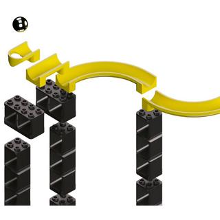 HUBELiNO  Circuito a Biglie XL incl. Cannone Gaussiano [246 pezzi] 