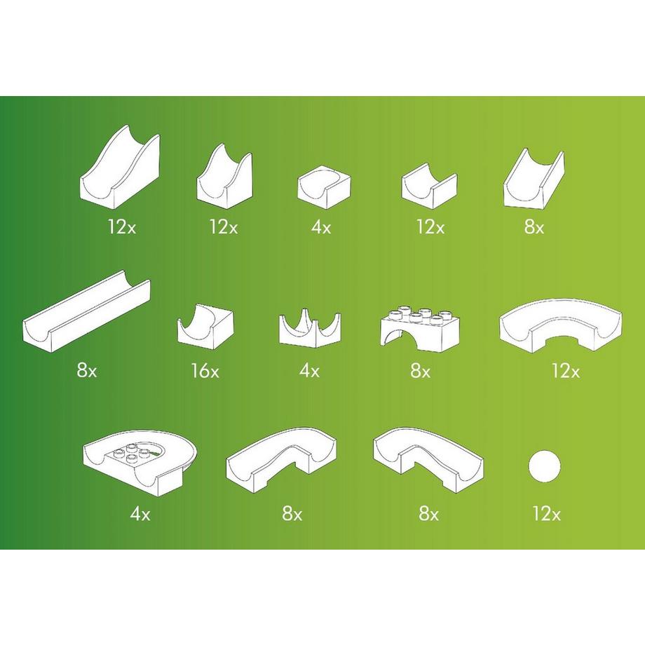 HUBELiNO  Bahnelemente-Set, 128 Teile 