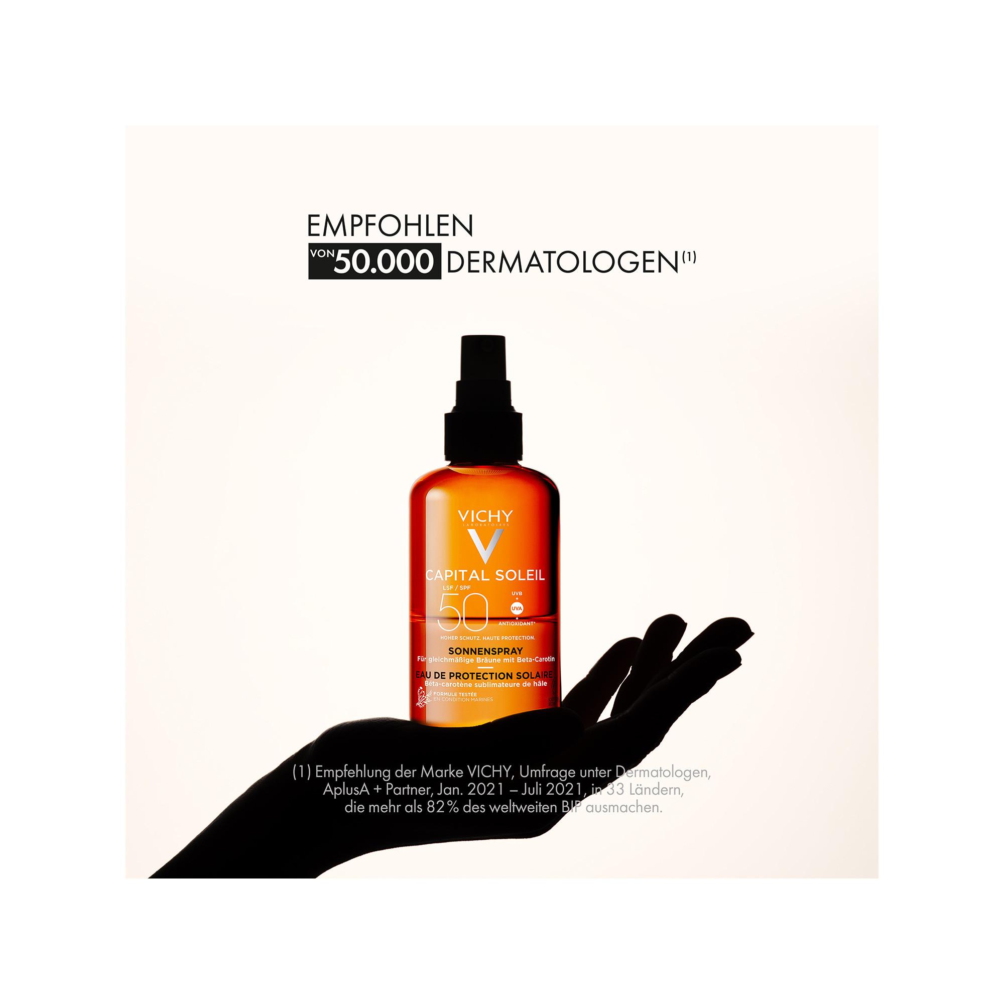 VICHY CS Eau Prot. bronz. SPF50 Spry Capit Soleil Tan Enhance Solar Protective Water 