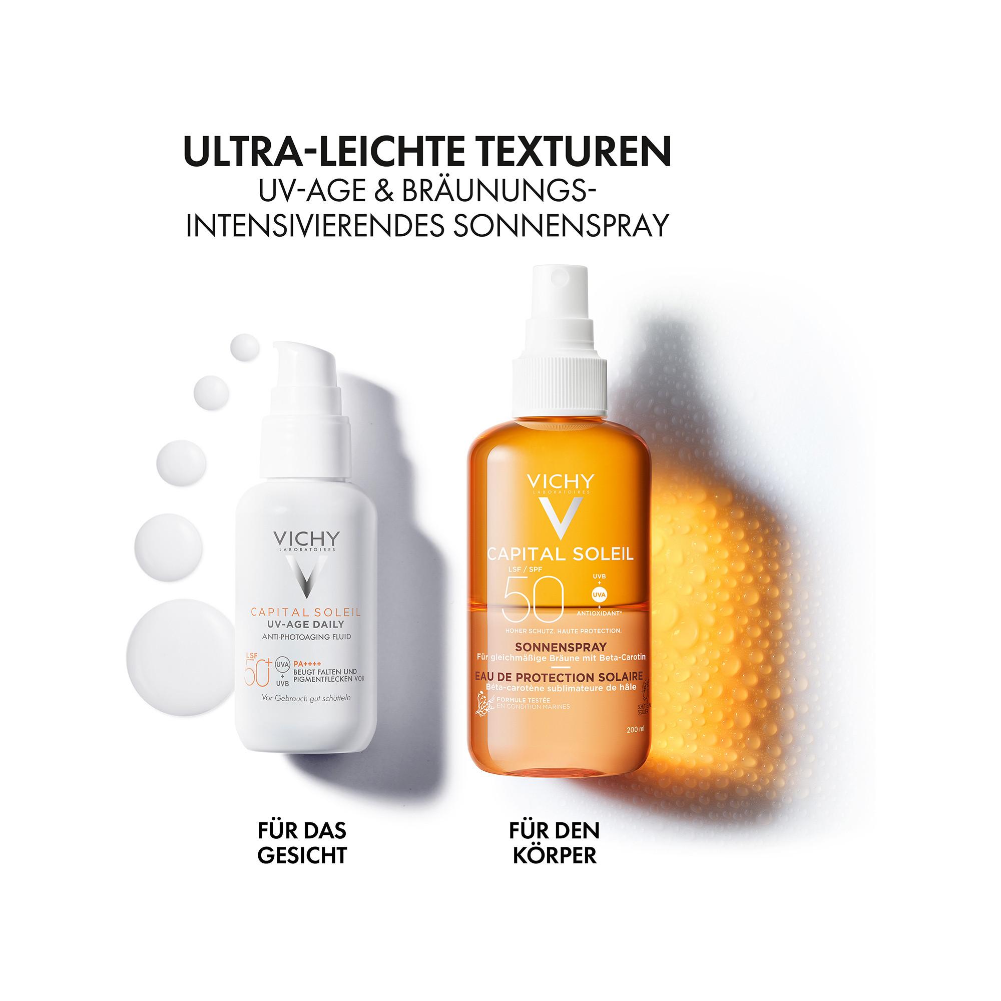 VICHY CS Eau Prot. bronz. SPF50 Spry Capit Soleil Tan Enhance Solar Protective Water 