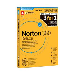 Symantec Norton 360 Delxue 25GB 3 for 1 Antivirus 