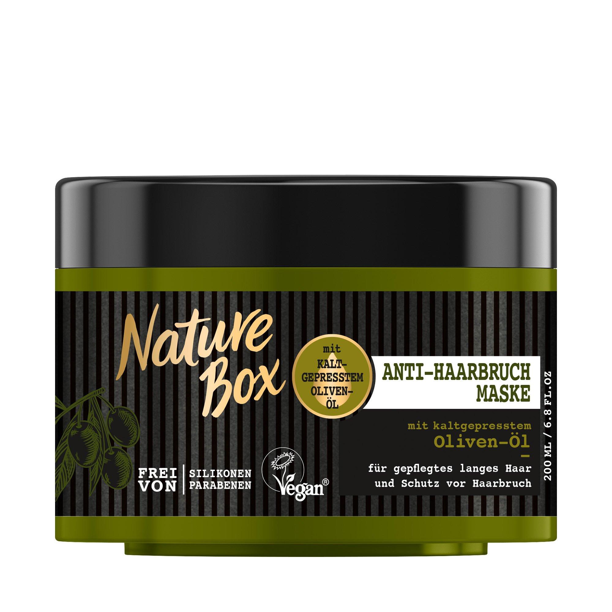 Image of NATURE BOX Anti-Haarbruch Maske Oliven-Öl - 200ml