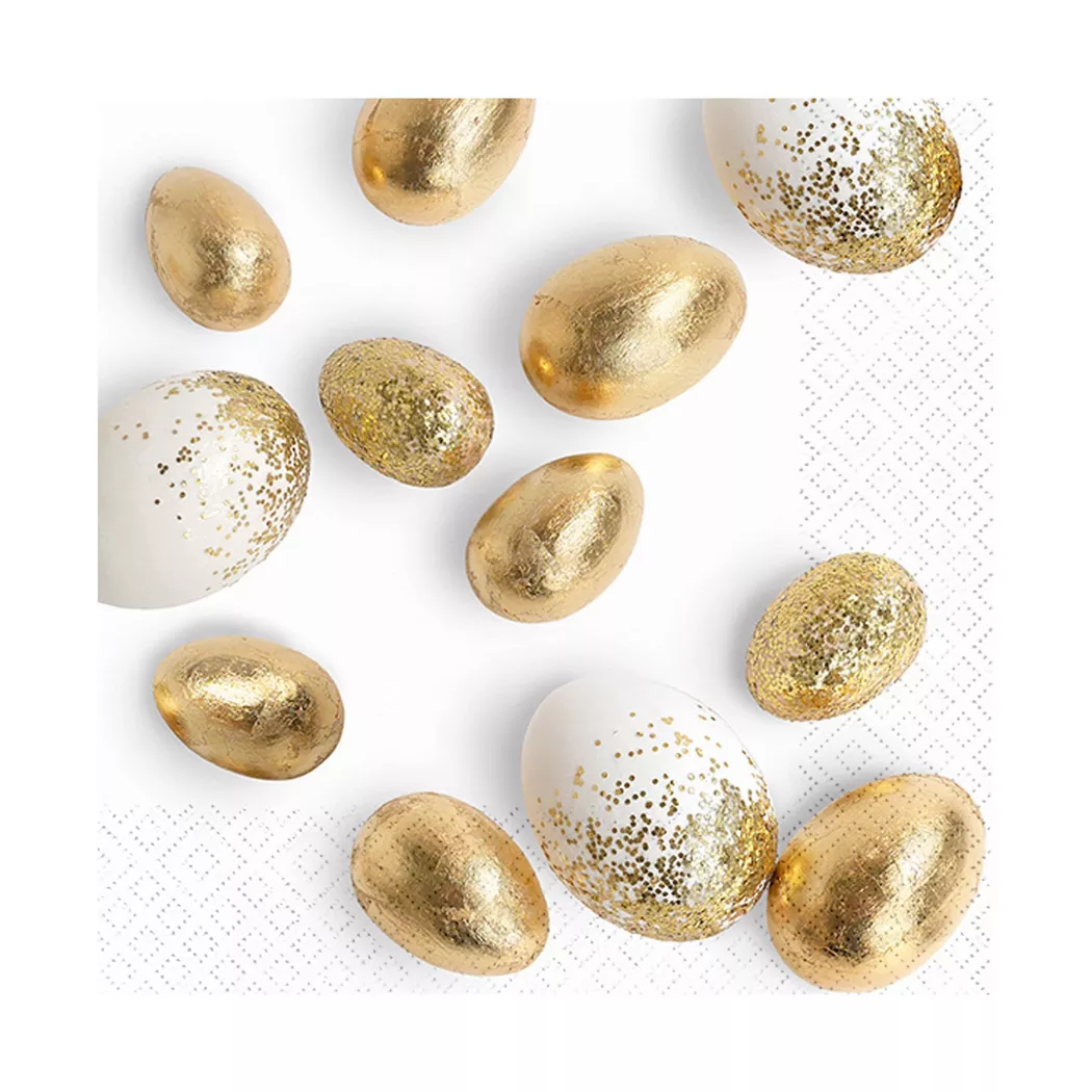 - Papierservietten, 20 Stück, 33 x 33 cm, Gold