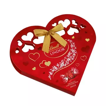 Cœurs en chocolat assortis LINDOR AMOUR de Lindt – Boîte (108 g