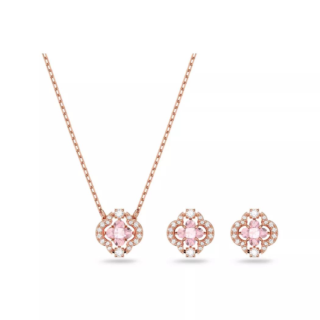 Swarovski - Set Collier/Ohrschmuck, Una, Roségold