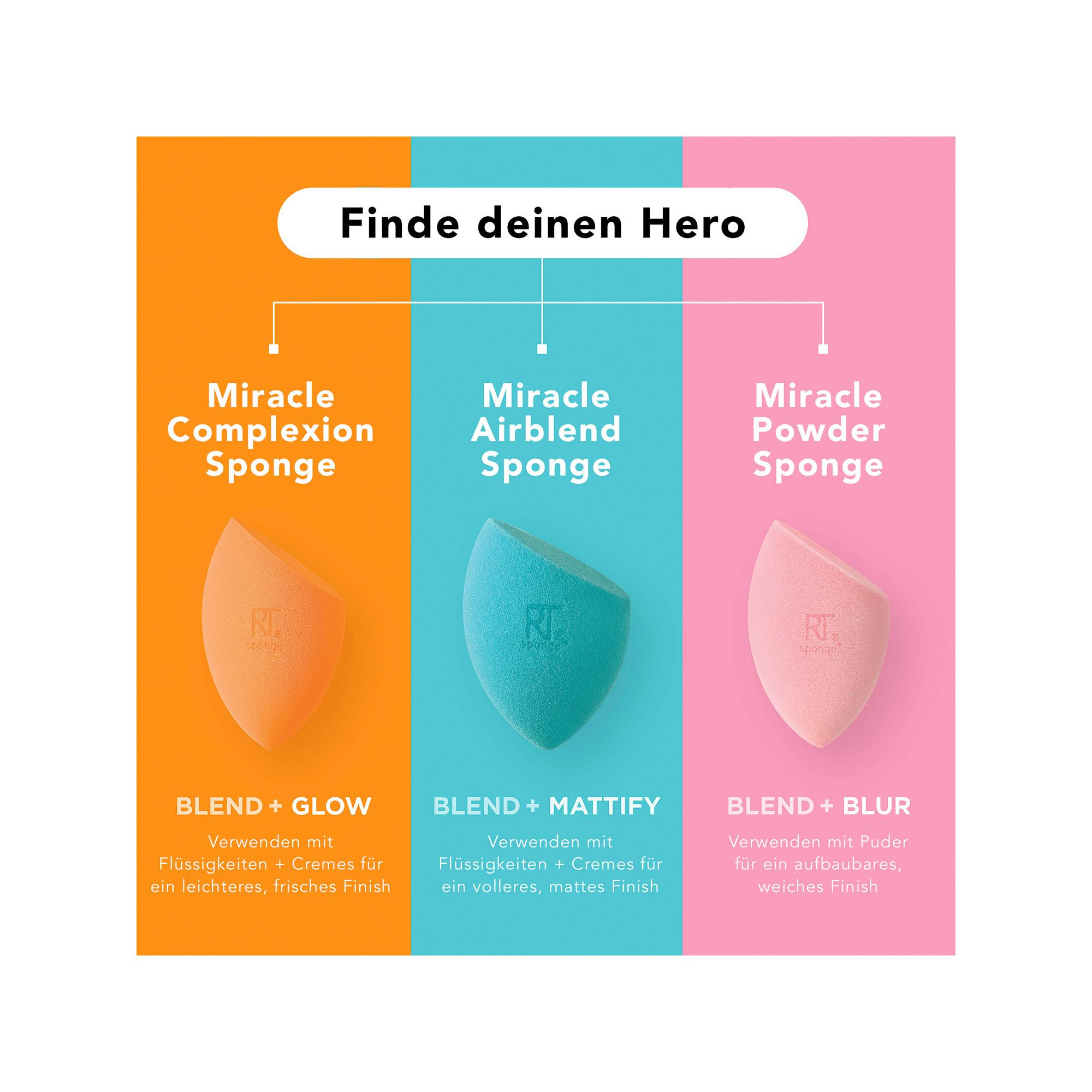 REAL TECHNIQUES  Èponge Miracle Complexion + Ètui de Voyage Pour Èponge 