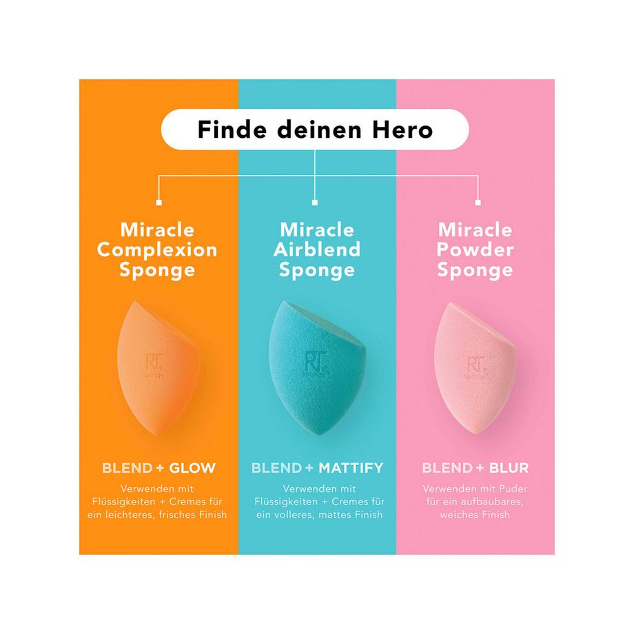 REAL TECHNIQUES  Miracle Complexion Sponge + Travel Sponge Case 