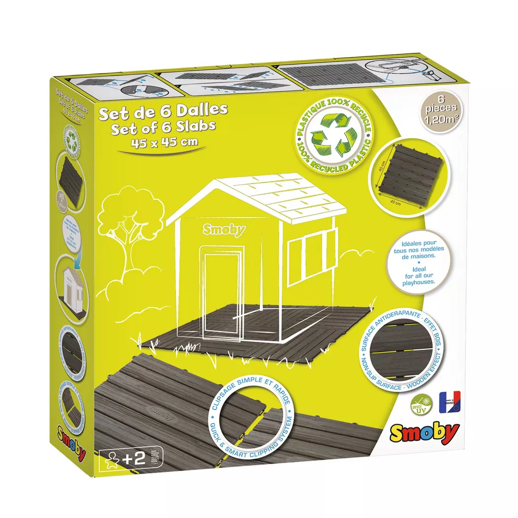 Smoby - Set mit 6 Platten 45 x 45 cm, Multicolor