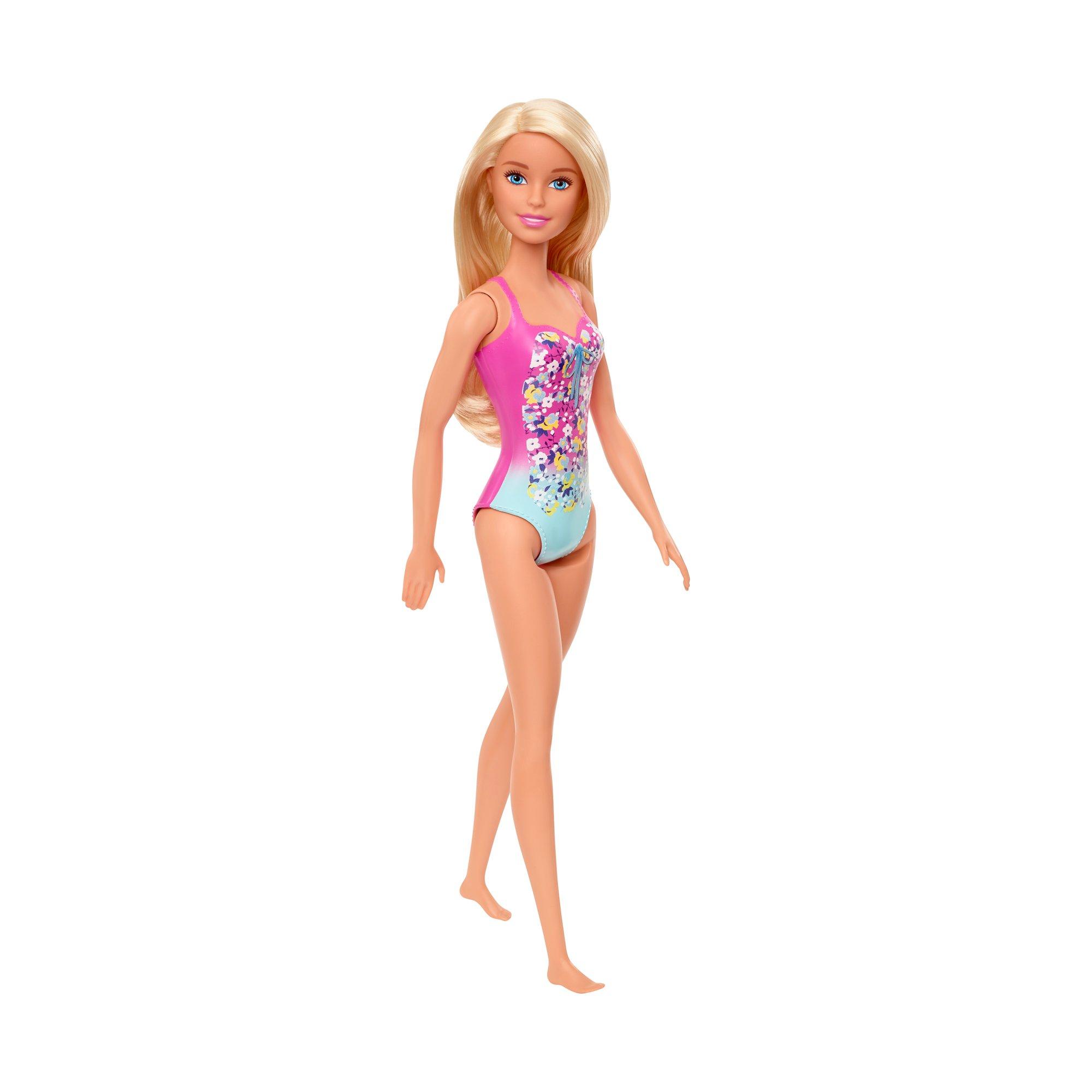 Image of Barbie Beach Puppe mit Badeanzug im Blumenmuster