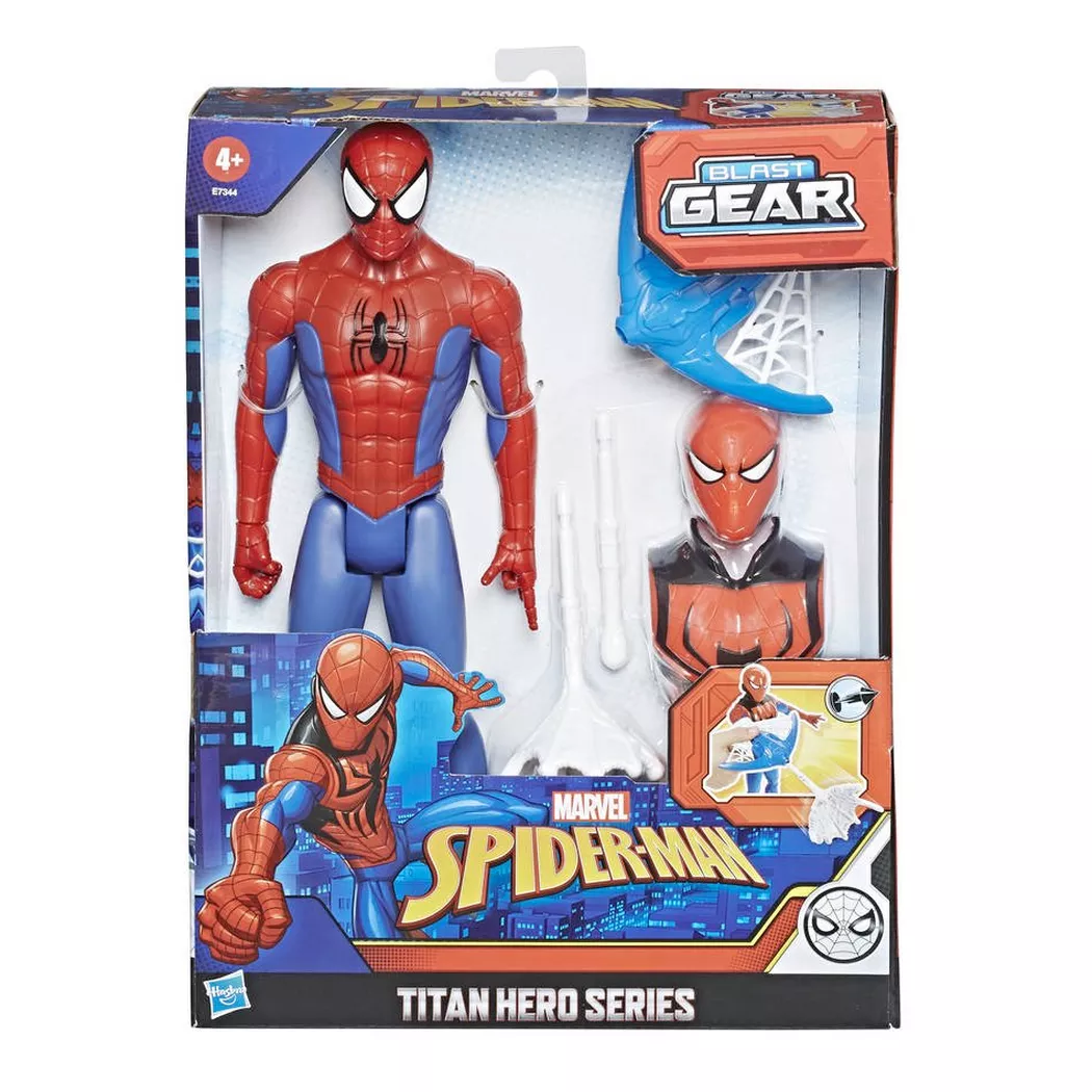 Hasbro - Marvel Spider-Man Titan Hero Serie Blast Gear Spider-Man, Multicolor