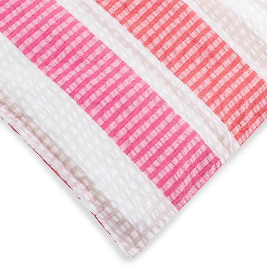 Manor Scalea Gestreifter Seersucker Duvetbezug  