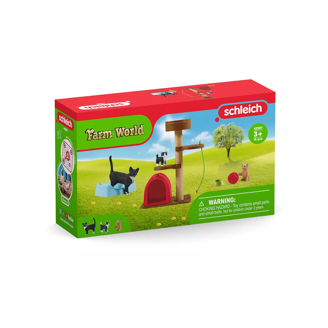 Schleich - 42501 Spielspass für niedliche Katzen, Multicolor