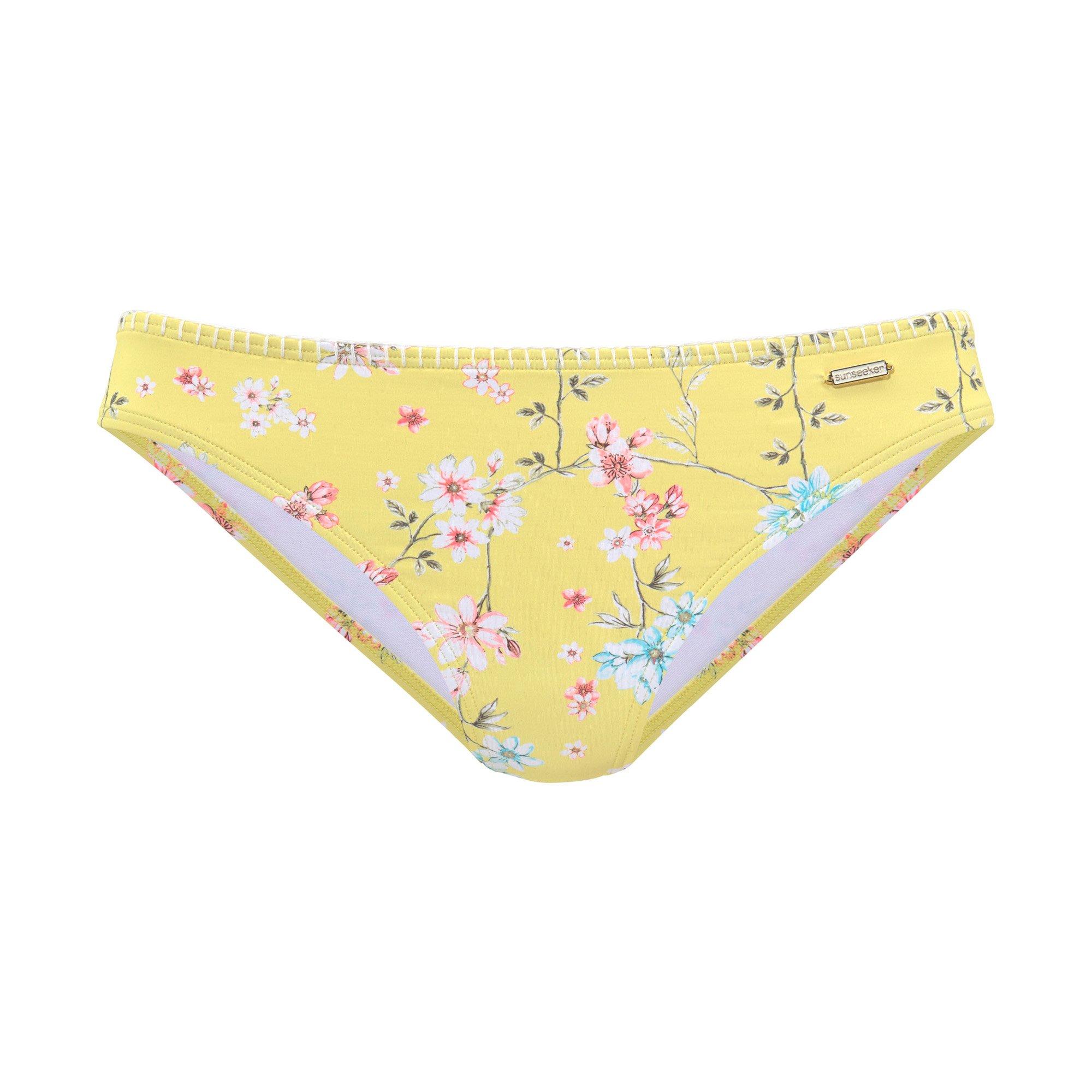 Image of Bikini Unterteil, Slip Damen Gelb Bedruckt 36