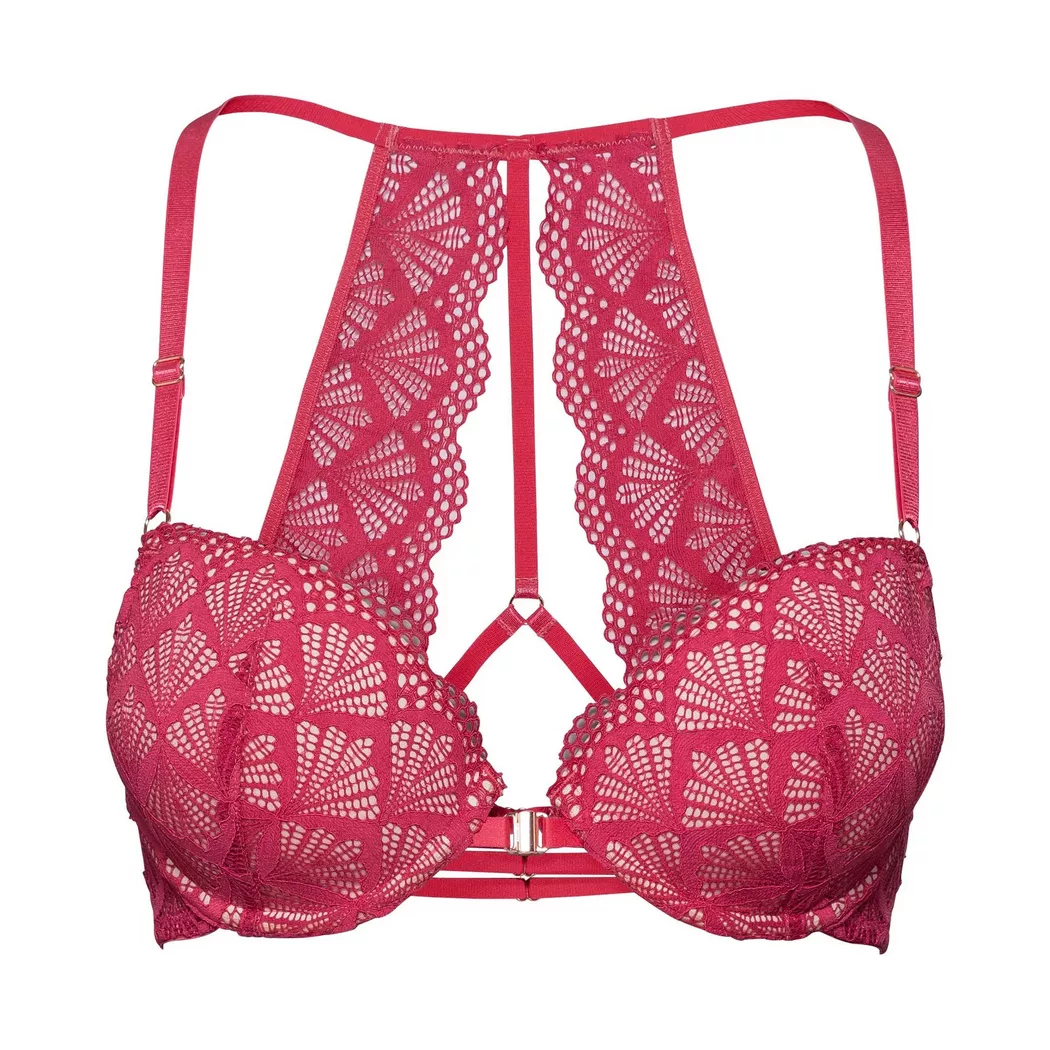 Lascana - BH mit Push up Effekt, für Damen, Rubin, Größe 75C
