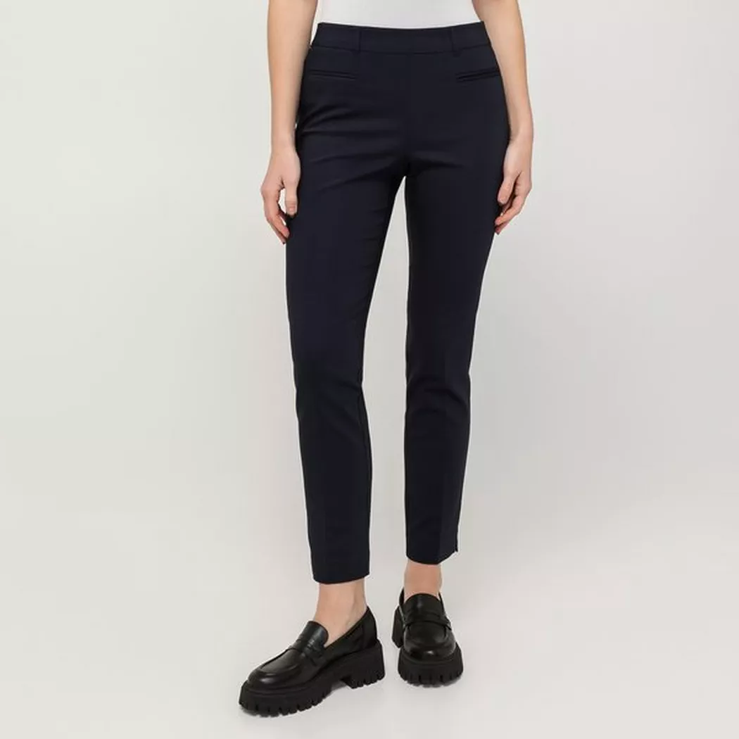 Manor Woman - Lange Hose, Slim Fit, für Damen, Marine, Größe 34