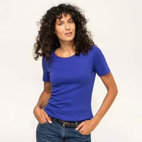Manor Woman  T-shirt girocollo, manica corta Blu Reale