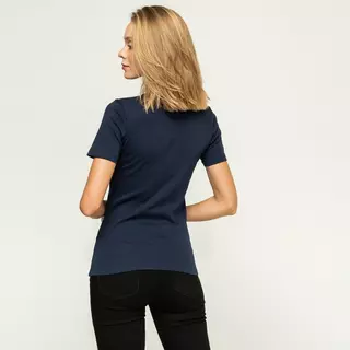 Manor Woman Top, col rond, manches courtes  Marine